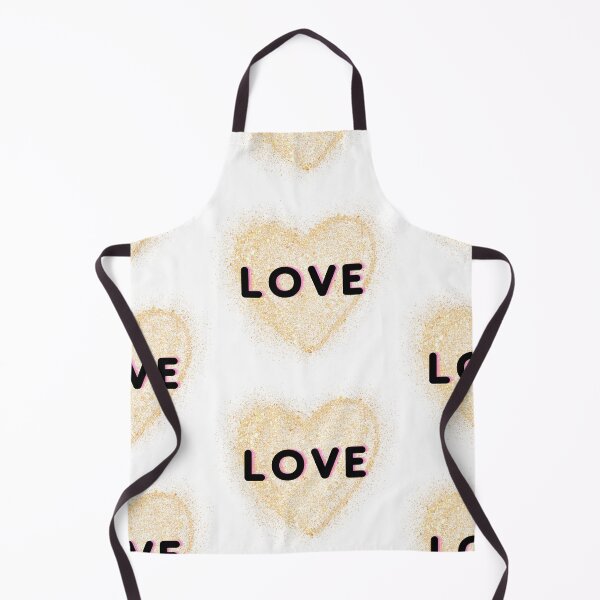 Item preview, Love Word on Gold Glitter Love Heart - Love Design designed and sold by CreativNode.