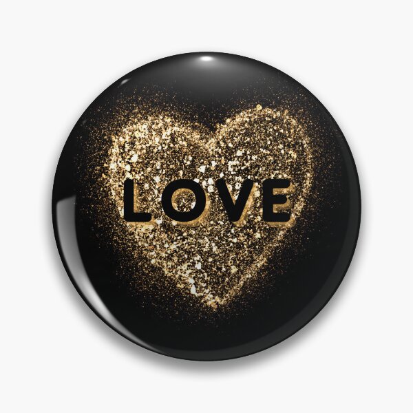 Item preview, Love Word on Gold Glitter Love Heart - Love Design designed and sold by CreativNode.