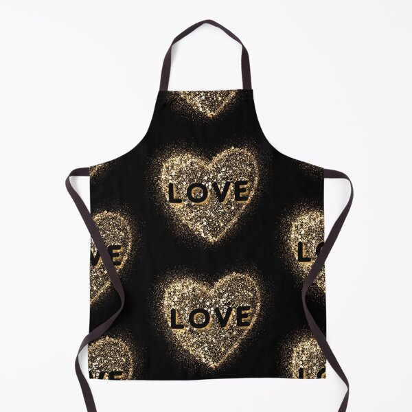 Item preview, Love Word on Gold Glitter Love Heart - Love Design designed and sold by CreativNode.