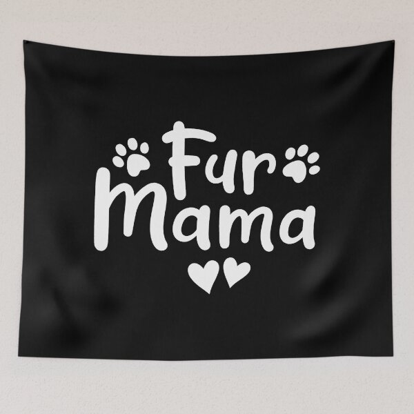Artikelvorschau, Fell Mama Pfote Blumenmuster Hund Mutter Muttertag entworfen und verkauft von haselshirt.