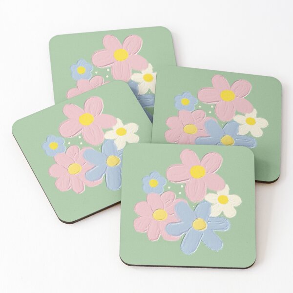 Item preview, Green Background Flowers designed and sold by CherieArts.