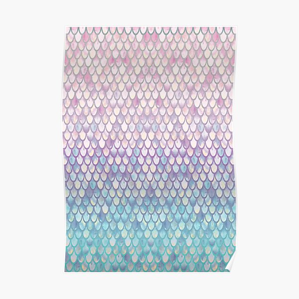 Spring Mermaid Scales Poster