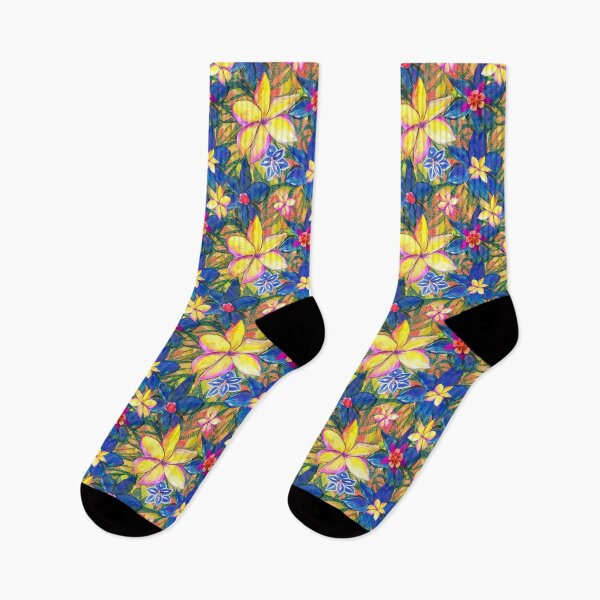 Item preview, Tropical rainbow flowers seamless pattern designed and sold by AleFairyland.