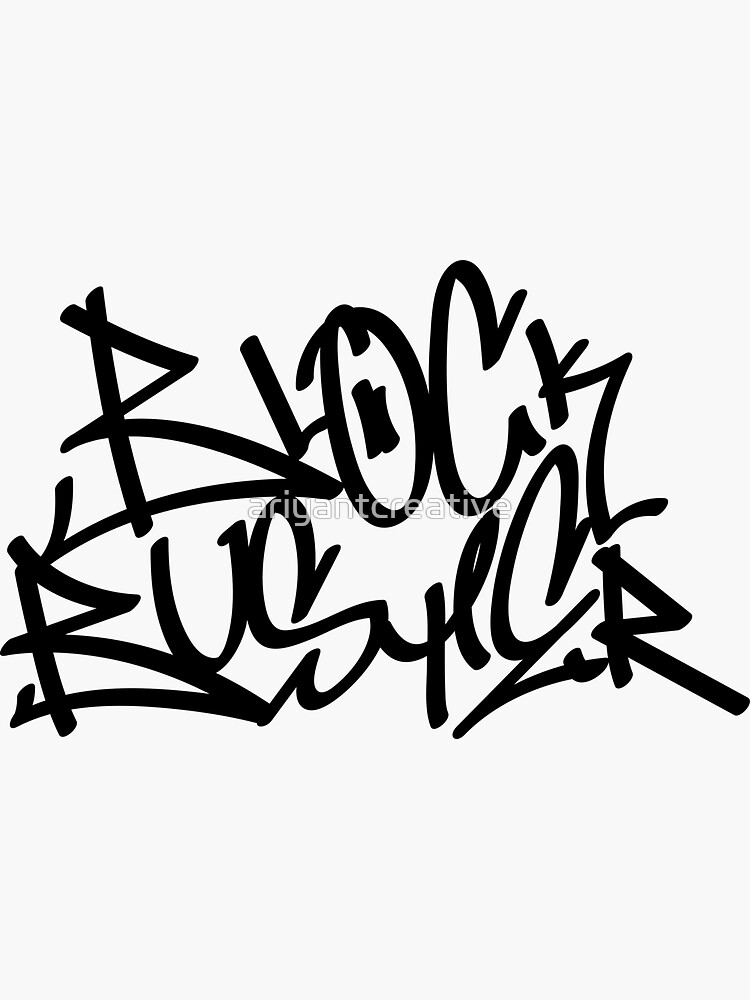 ALPHABET-black - Graffiti - Sticker