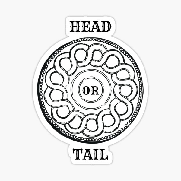 "headortail" Sticker for Sale by millenialshirt Redbubble