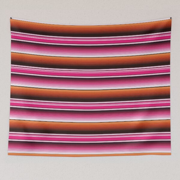 Item preview, Hot pink Serape Mexican serape blanket vibrant color stripes pattern designed and sold by T-Mex.