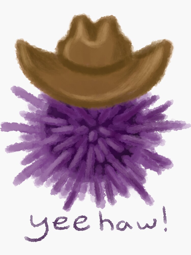 Artwork view, Cute Yee Haw Cowboy Sea Urchin designed and sold by fromelsewhere