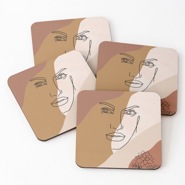 Item preview, COLOR BLOCK LINE FACES Thin Strong Woman designed and sold by Ndli.