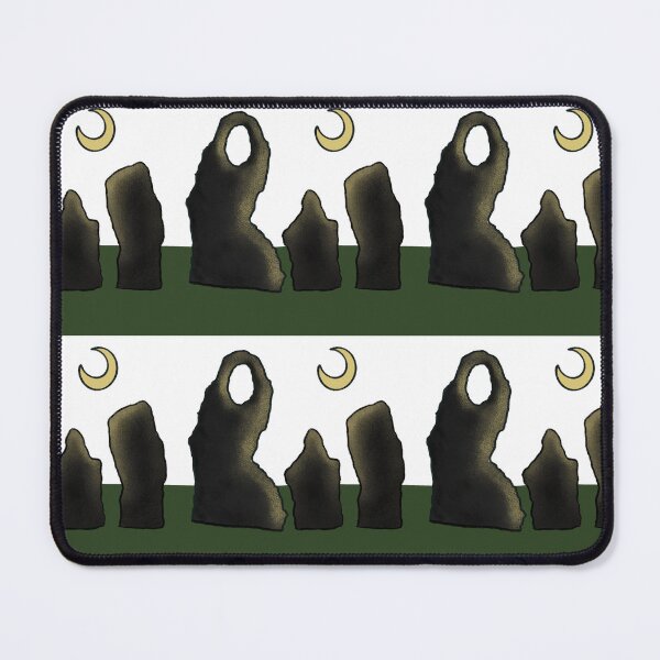 Item preview, Megalithic archaeology stones on grass moonlight designed and sold by Aisling Tierney.