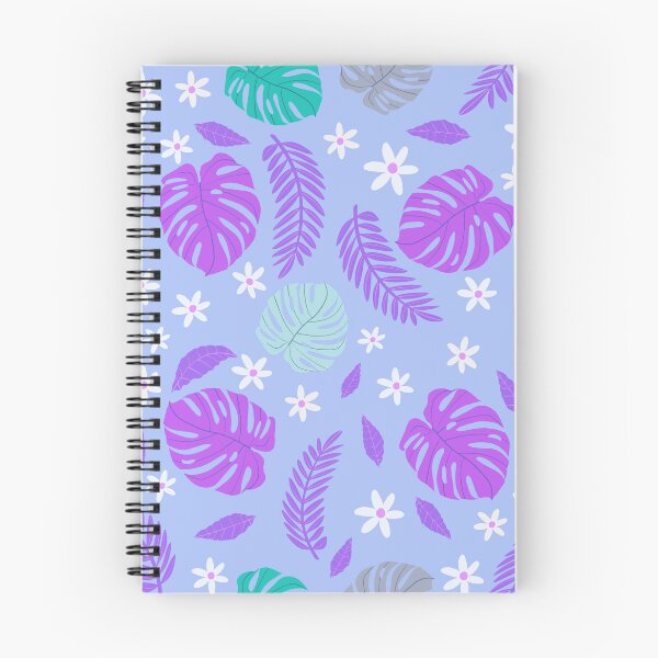 Item preview, Monstera pattern on blue background designed and sold by BumbleBearArtUK.