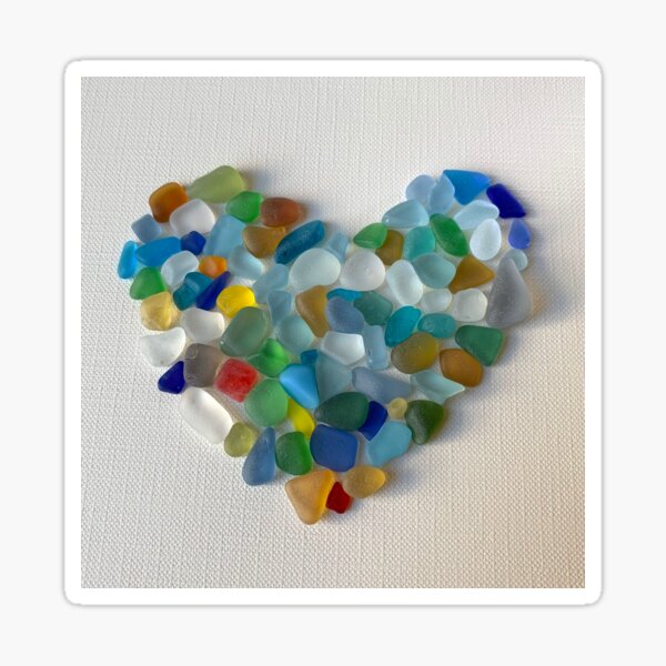 Seaglass heart Sticker