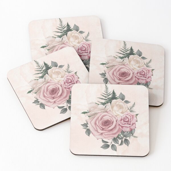 Item preview, Painted Pink Cream Roses designed and sold by HappyLifeCreate.