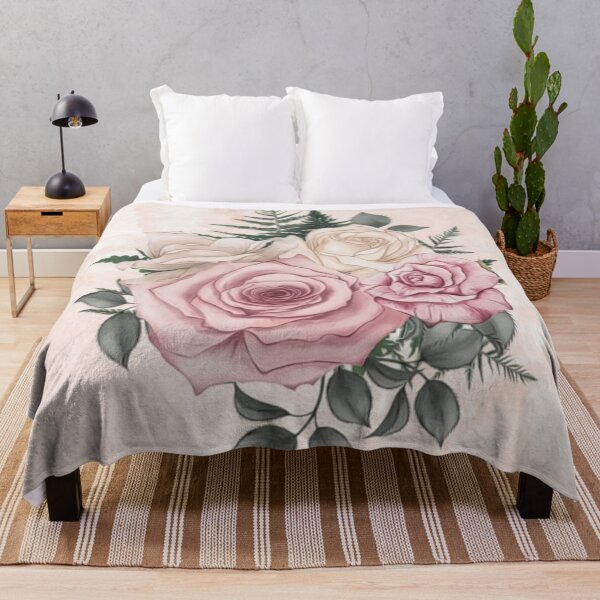 Item preview, Painted Pink Cream Roses designed and sold by HappyLifeCreate.
