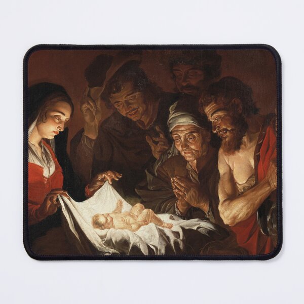 Item preview, Adoration of the Shepherds | Matthias Stomer | 1652 Renaissance Gospel Biblical Print designed and sold by CJET.