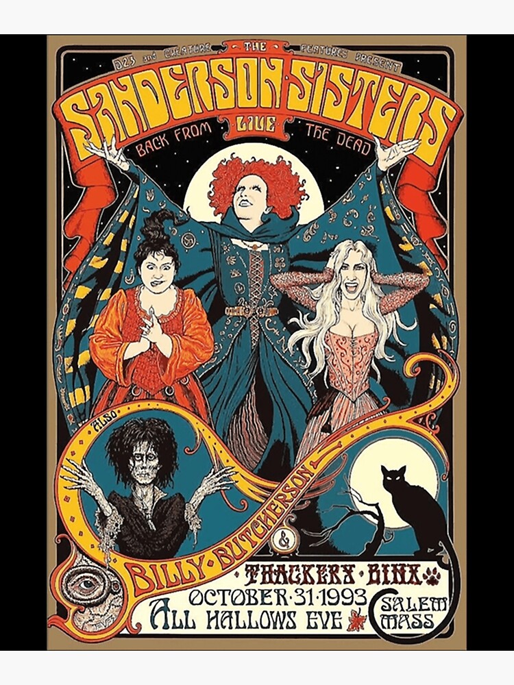 "Spell Book Dust The Sanderson Sisters Live Retro Classic " Poster for