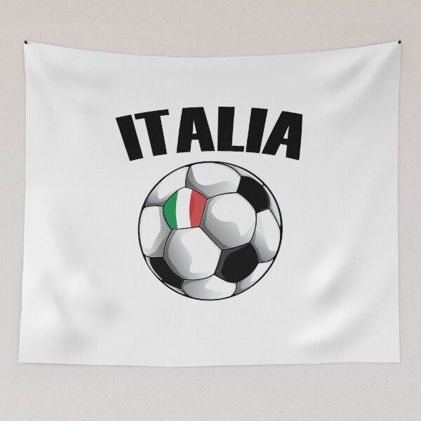 Aperçu de l'œuvre Italia Calcio - Italie Football - Ballon de soccer créée et vendue par TravelScientist.