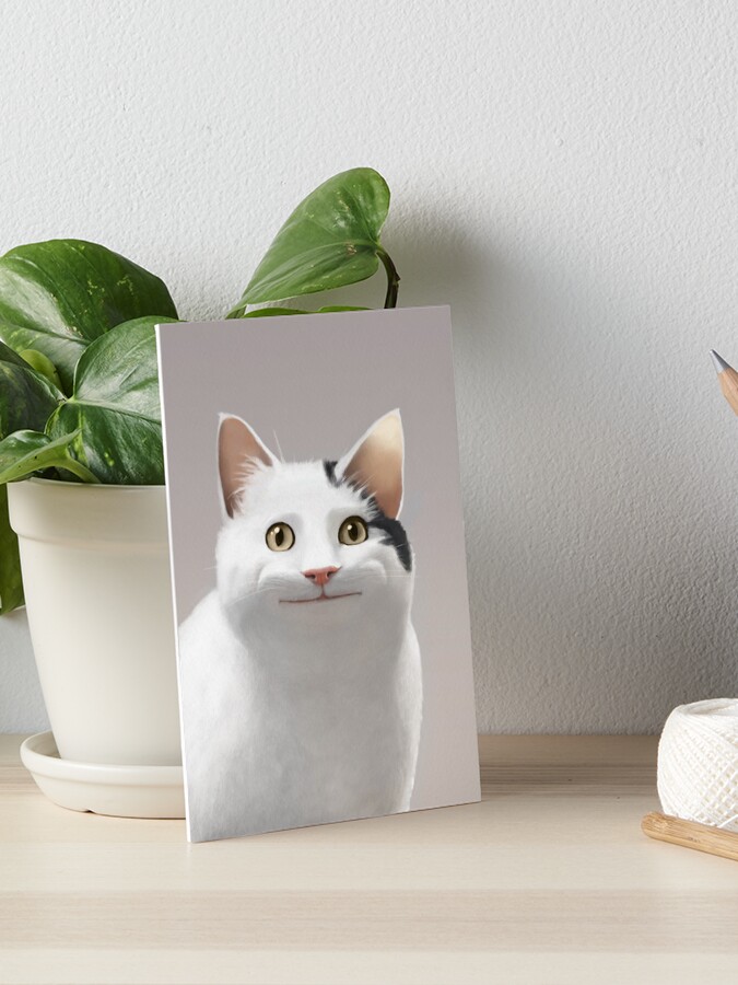 Polite Cat Meme | Mounted Print