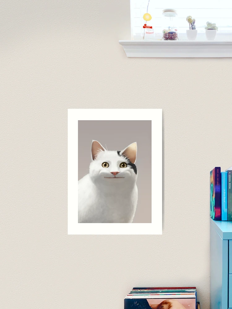 Polite Cat Meme | Mounted Print