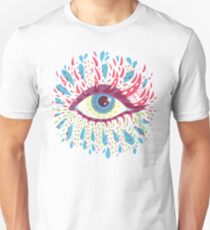 Weird Blue Psychedelic Eye Unisex T-Shirt