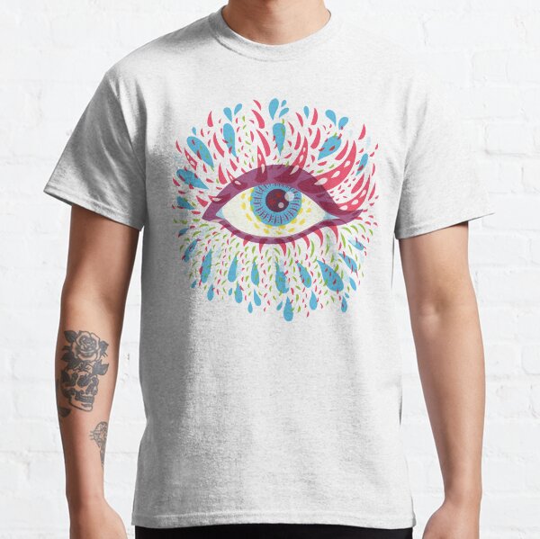 Weird Blue Psychedelic Eye Classic T-Shirt