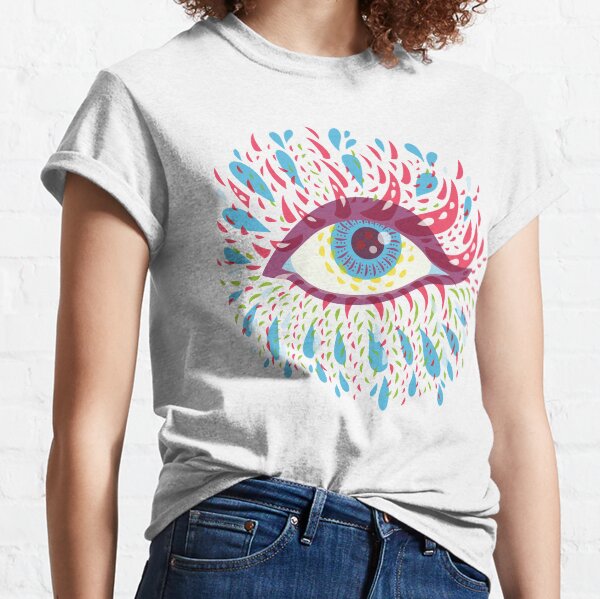 Weird Blue Psychedelic Eye Classic T-Shirt
