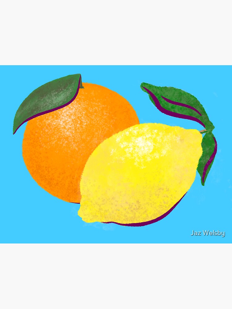 "Orange and Lemon" Sticker for Sale by jazzystardust Redbubble