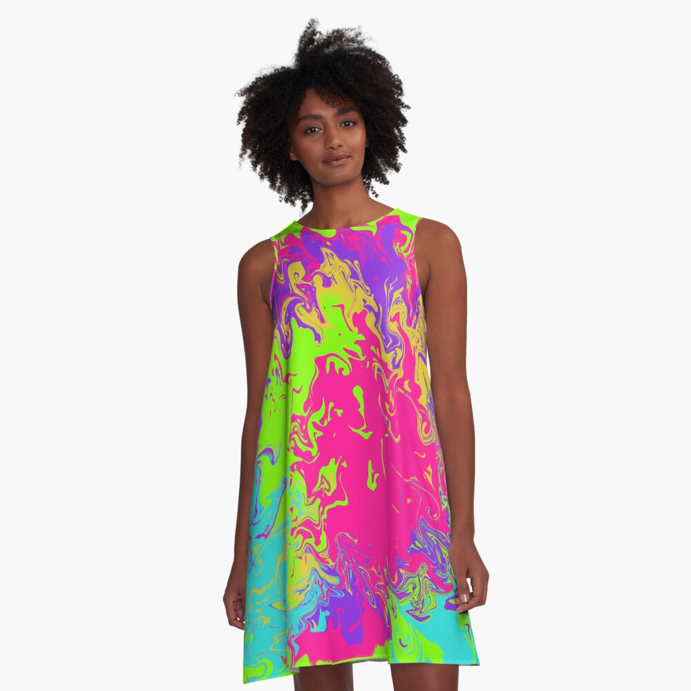 Neon A-Line Dress