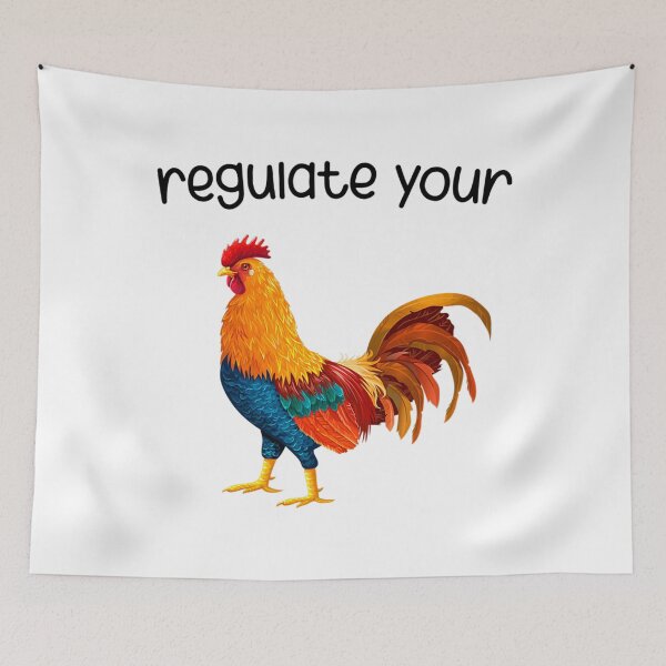 Item preview, Regulate Your Cck Regulate Your Cock Funny Rooster designed and sold by greatblackboard.