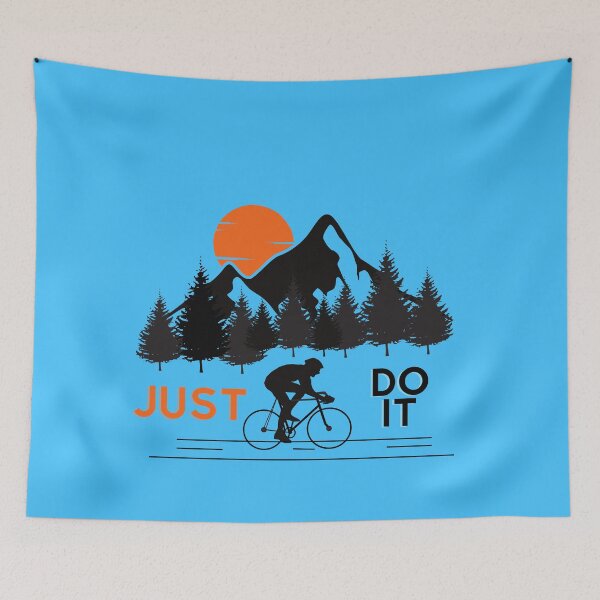 Item preview, cycling t-shirts, mountain bike t-shirts, motivation t-shirts, just do it designed and sold by BLUE  bubble.