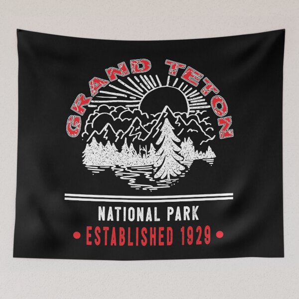Artikelvorschau, Grand Teton National Park Wyoming TETONS Wandern Camping Klettern entworfen und verkauft von DESTINATIONS DECAL.