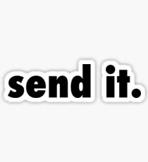 send it plain black . Sticker