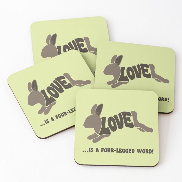 Item preview, Love is a four-legged word! - bunny designed and sold by RatArt Designs.