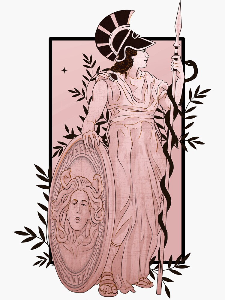 Greek Mythology - Athena Ancient Greek History Dark Academia Sticker for  Sale by just-being-you