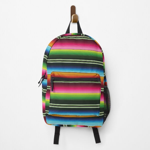 Item preview, Multi neon Serape Mexican serape blanket vibrant color stripes zarape pattern designed and sold by T-Mex.