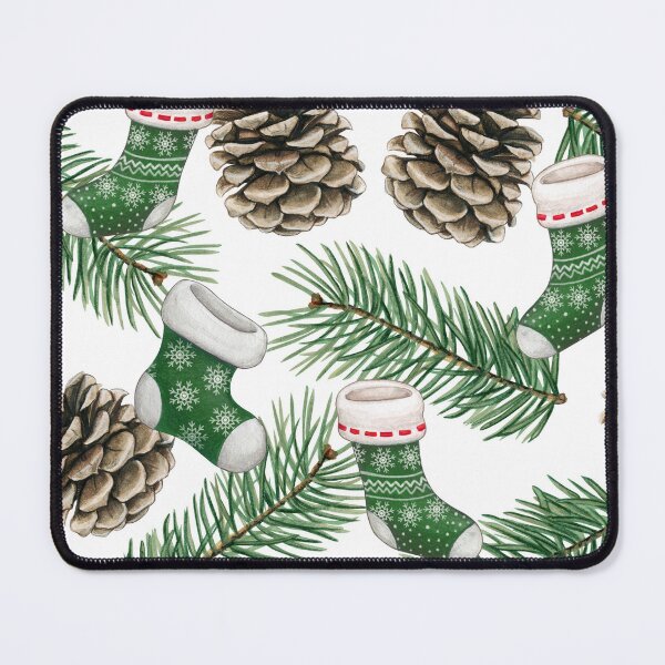 Item preview, Christmas Green Stockings and Pinecones designed and sold by silviaol.