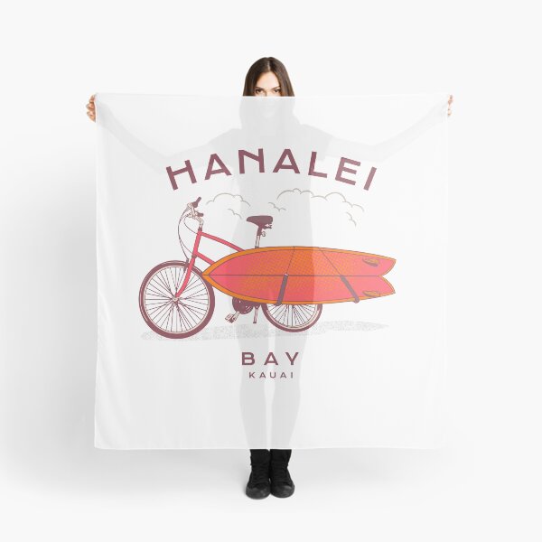 Item preview, Hanalei Bay Kauai Retro Surfer designed and sold by earth-sky-and-i.
