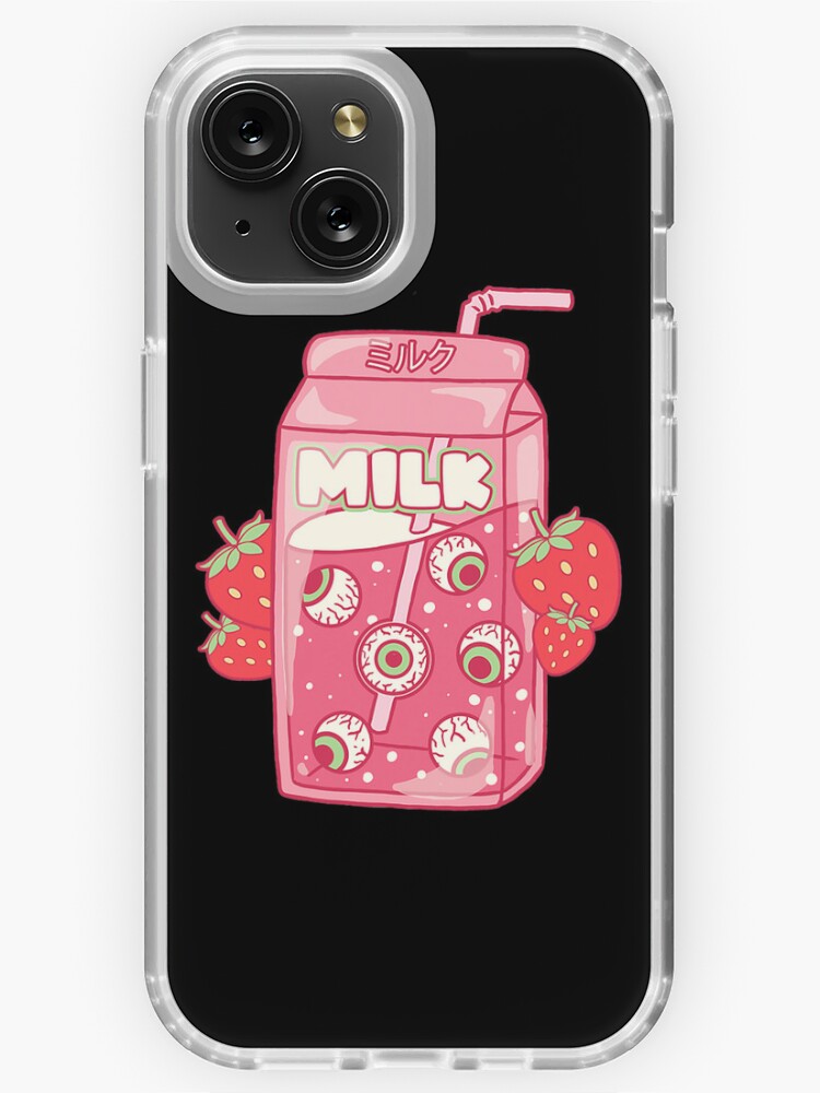 Weirdcore Aesthetic Kawaii Strawberry Milk Carton Eyeballs Gift