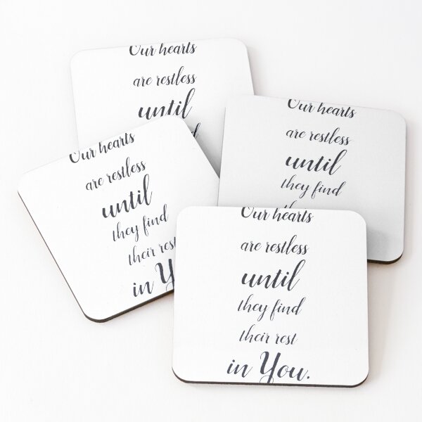 Item preview, Our hearts are restless quote designed and sold by Melissa Renee.