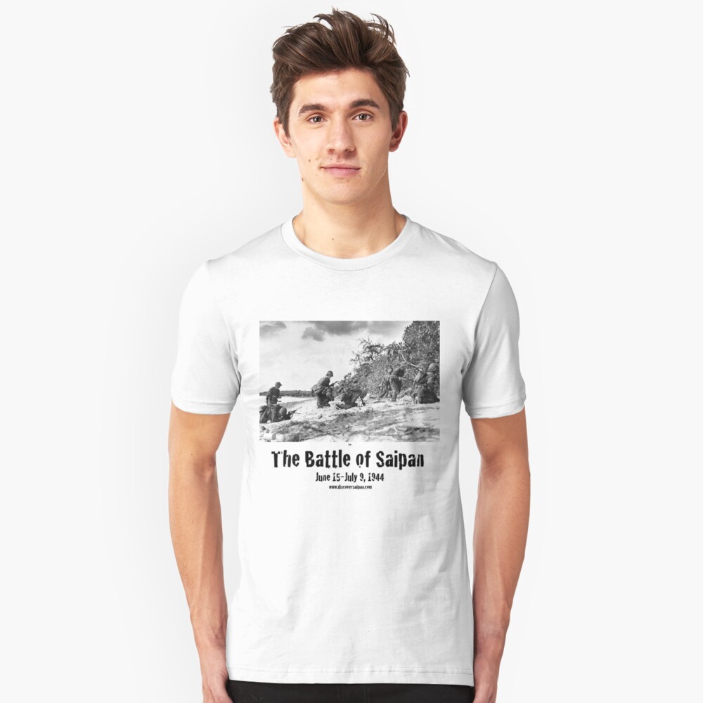Battle of Saipan 75th Anniversary (1944 to 2019) Slim Fit T-Shirt