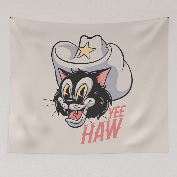 Item preview,  Cowboy Cat - YeeHaw | Retro Mascot | HOWDY designed and sold by Any Color Designs.