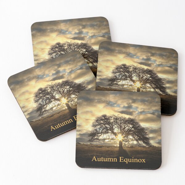 Item preview, Autumn Equinox with Oak Tree Sun Star and Clouds designed and sold by Stephanie Laird.