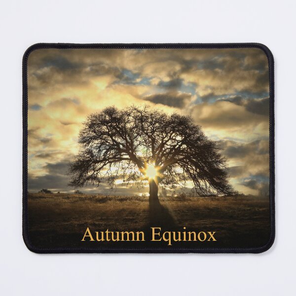 Item preview, Autumn Equinox with Oak Tree Sun Star and Clouds designed and sold by Stephanie Laird.