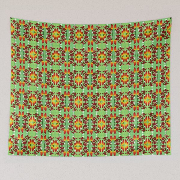 Item preview, Kniphofia and Kangaroo Paw Flower Pattern designed and sold by Janine-Brewster.