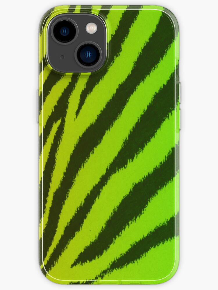 Neon Yellow to Neon Green Gradient Zebra Wildlife Pattern Texture Wallpaper