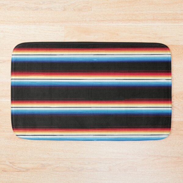 Item preview, Black neon Serape Mexican serape blanket vibrant color stripes zarape saltillo lines pattern designed and sold by T-Mex.