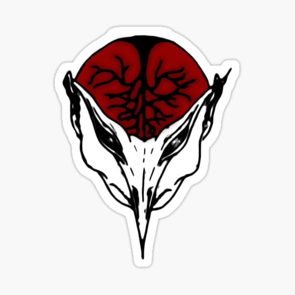 Upside Down Demon Red Sticker