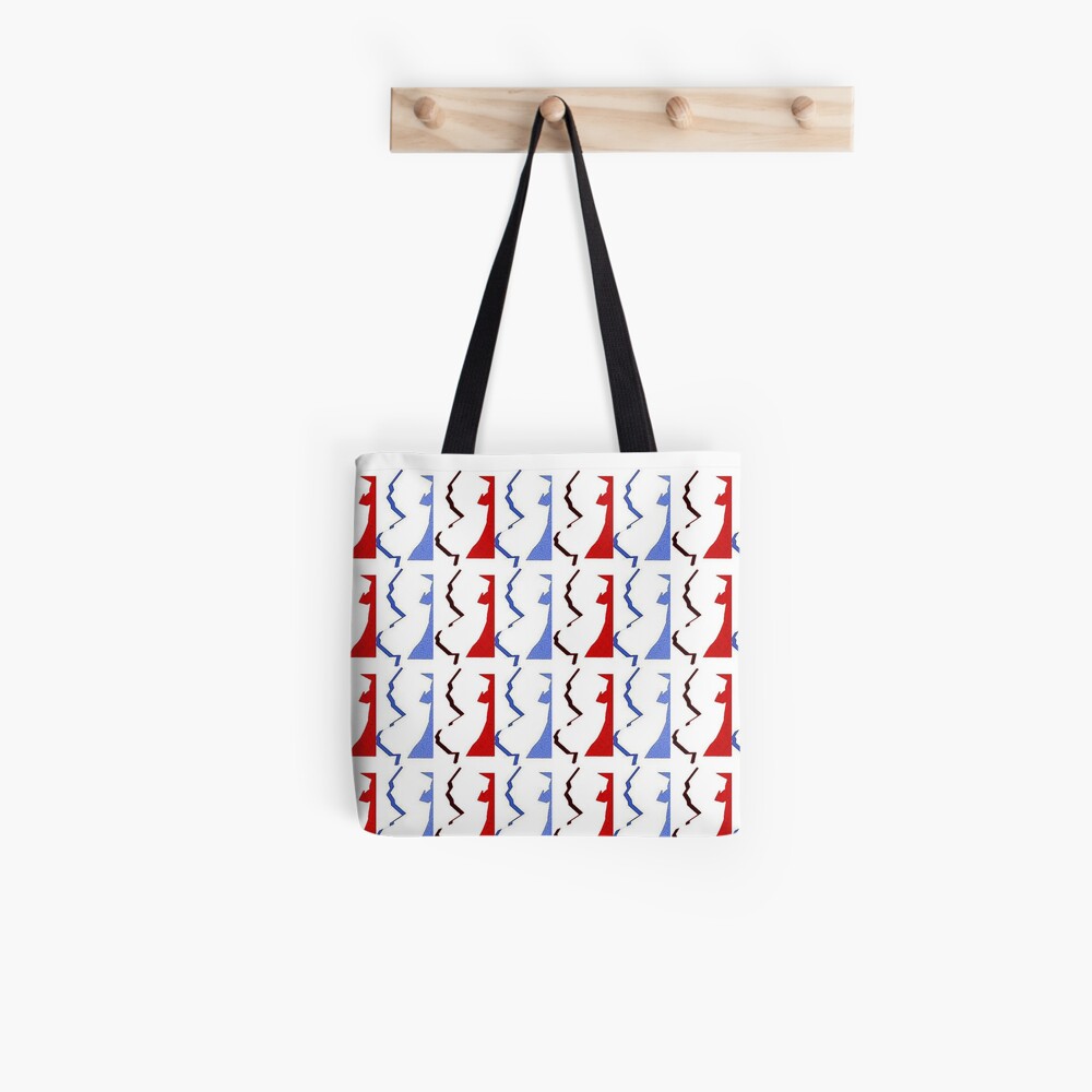 New Jersey red, white & blue tiled image Tote Bag