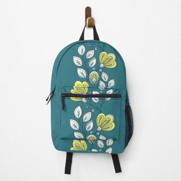 Item preview, Colored Striped Pattern with Vintage Floral Motifs designed and sold by lissantee.