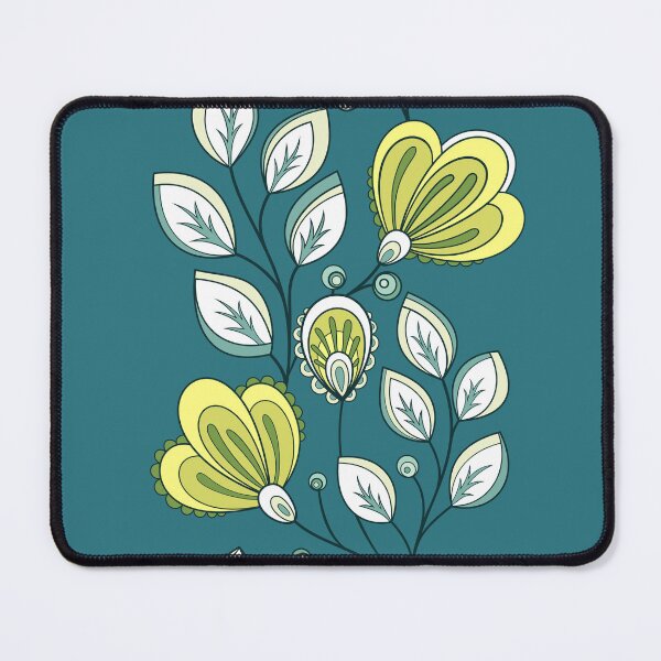 Item preview, Colored Striped Pattern with Vintage Floral Motifs designed and sold by lissantee.