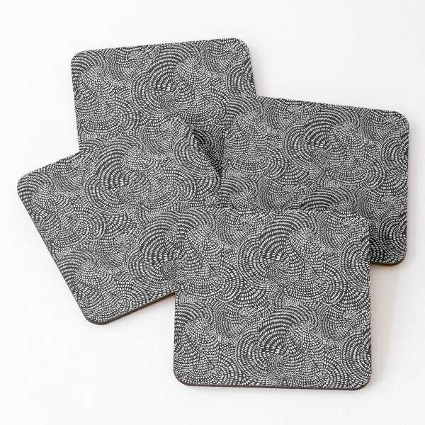 Item preview, Black and white abstract pointillist pattern designed and sold by anaskwi.